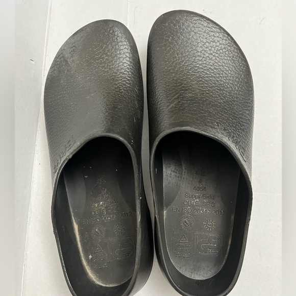 BIRKENSTOCK SUPER BIRKI PU CLOGS SLIP ON PROFESIONAL WORK BLACK COLOR - Picture 1 of 8